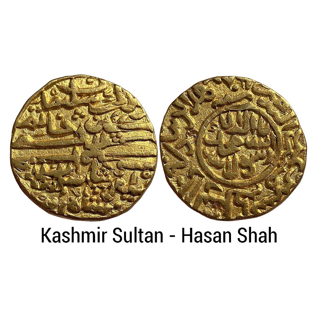 Kashmir Sultan Hasan Shah Dar al-Sultanate Kashmir Mint Gold Dinar