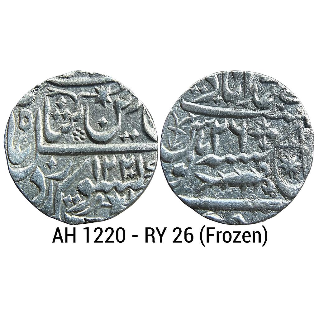 IPS Awadh State Sadat Ali Khan II INO Shah Alam II Muhammadabad Banaras Mint Silver Rupee