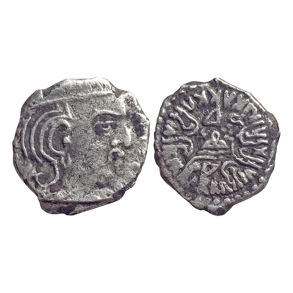 Ancient, Western Kshatrapas, Kardamaka Family, Svami Rudrasimha III S/o Svami Satyasimha, Silver Drachma