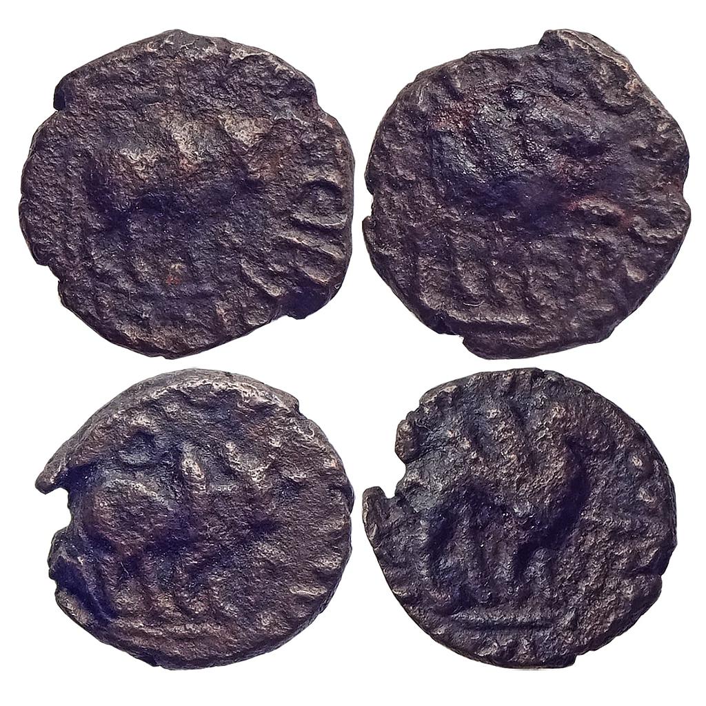 Ancient, Kushanas, Vima Takto, Set of 2 coins, Copper Tetradrachm