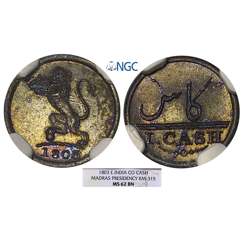 EIC, Madras Presidency, AD 1803, Copper Cash