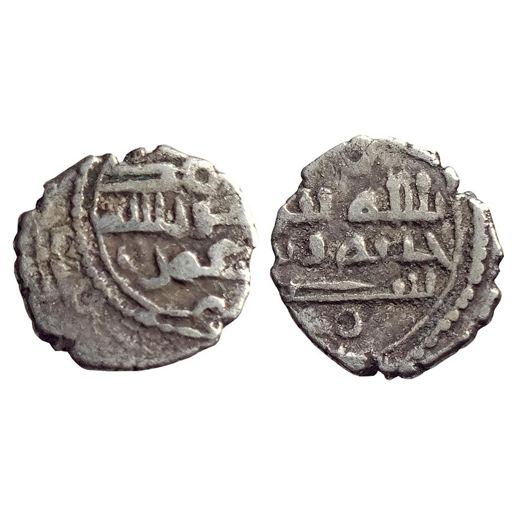 Habbarid Amirs of Mansurah Sind Amir Hatim citing Umar-I as overlord NM ND Silver Damma Qanhari Dirham