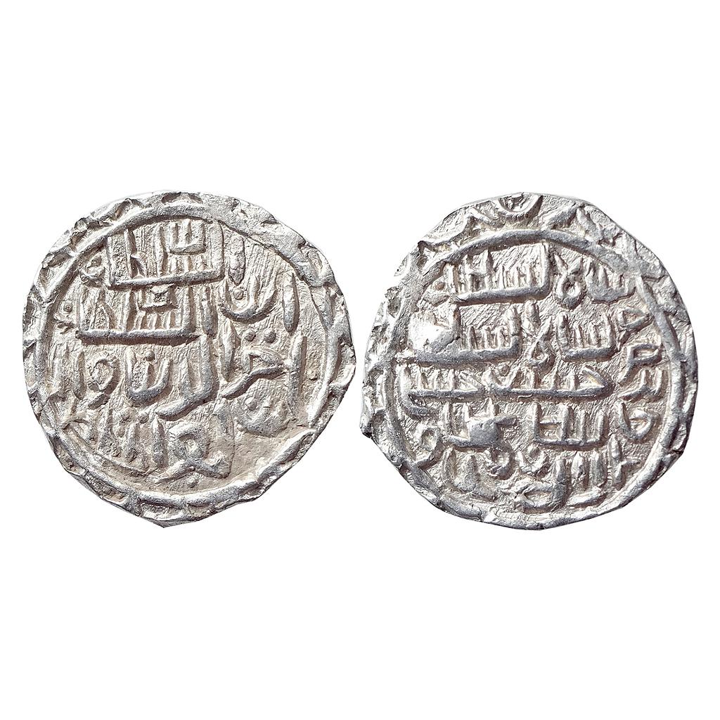 Bengal Sultan Nasir Al Din Nusrat Shah Unknown may be a crude rendition of Dar Al-Darb Mint Silver Tanka