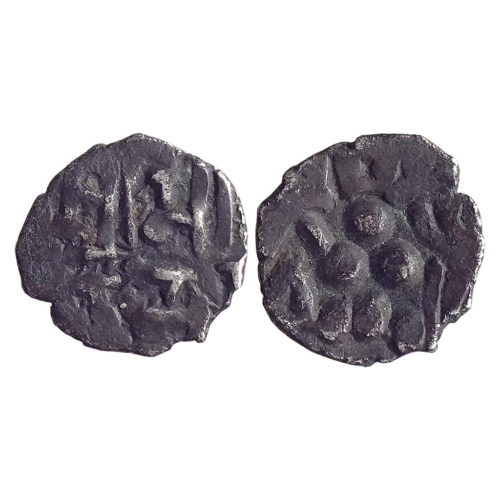 Samid Amirs of Multan Amir Muhammad-III NM ND Silver Pre-reform Damma Qanhari Dirham