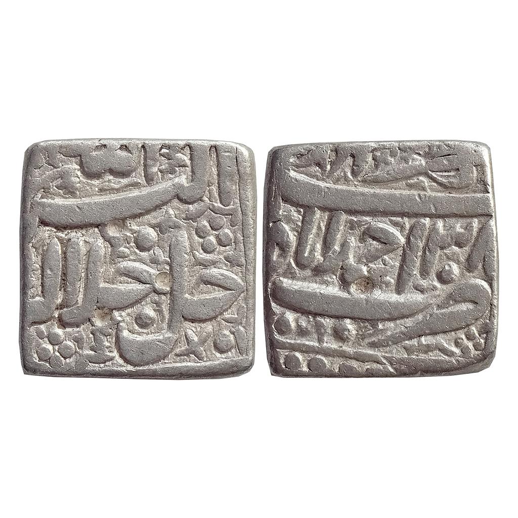 Mughal Akbar Ahmedabad Mint Silver Square Rupee