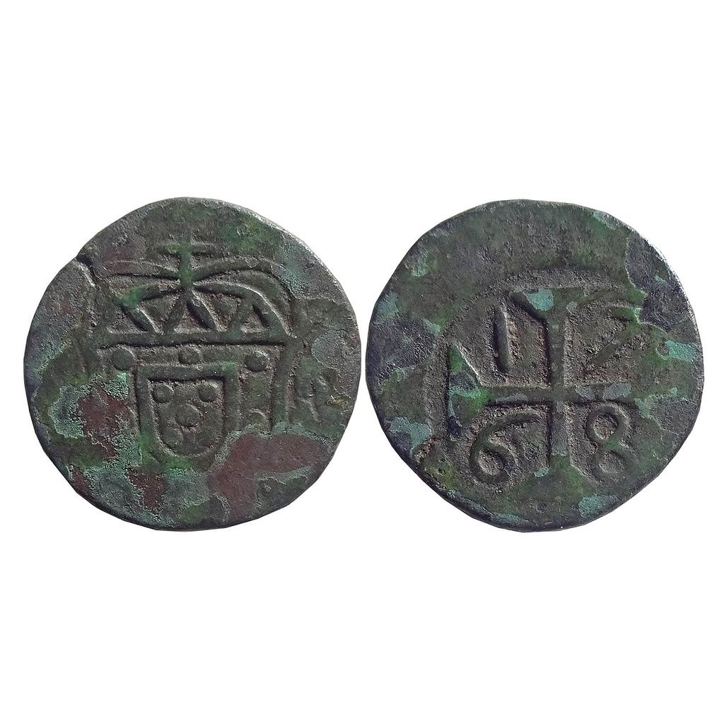 Indo Portuguese Diu Jose 1768 AD Copper Atia