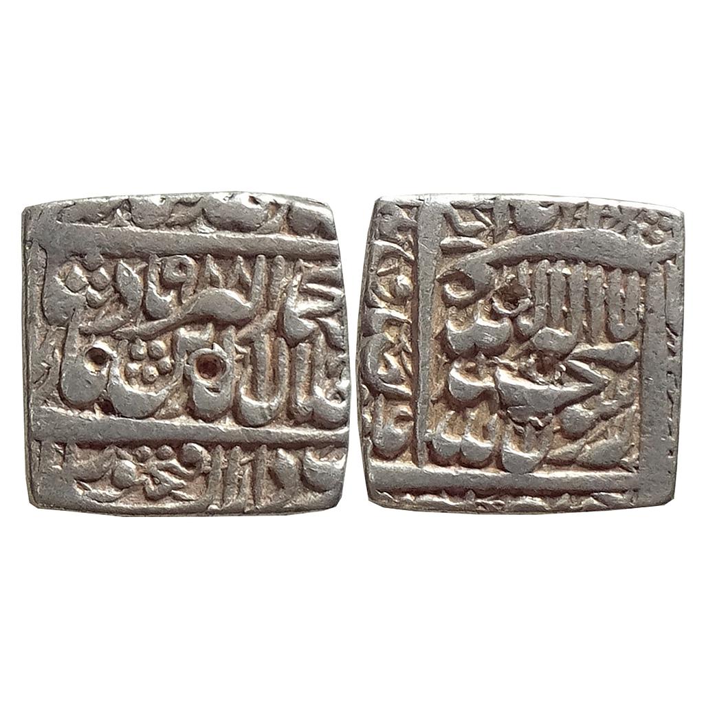 Mughal Akbar Dar-us-Sultanate Fathpur Mint Silver Square Rupee