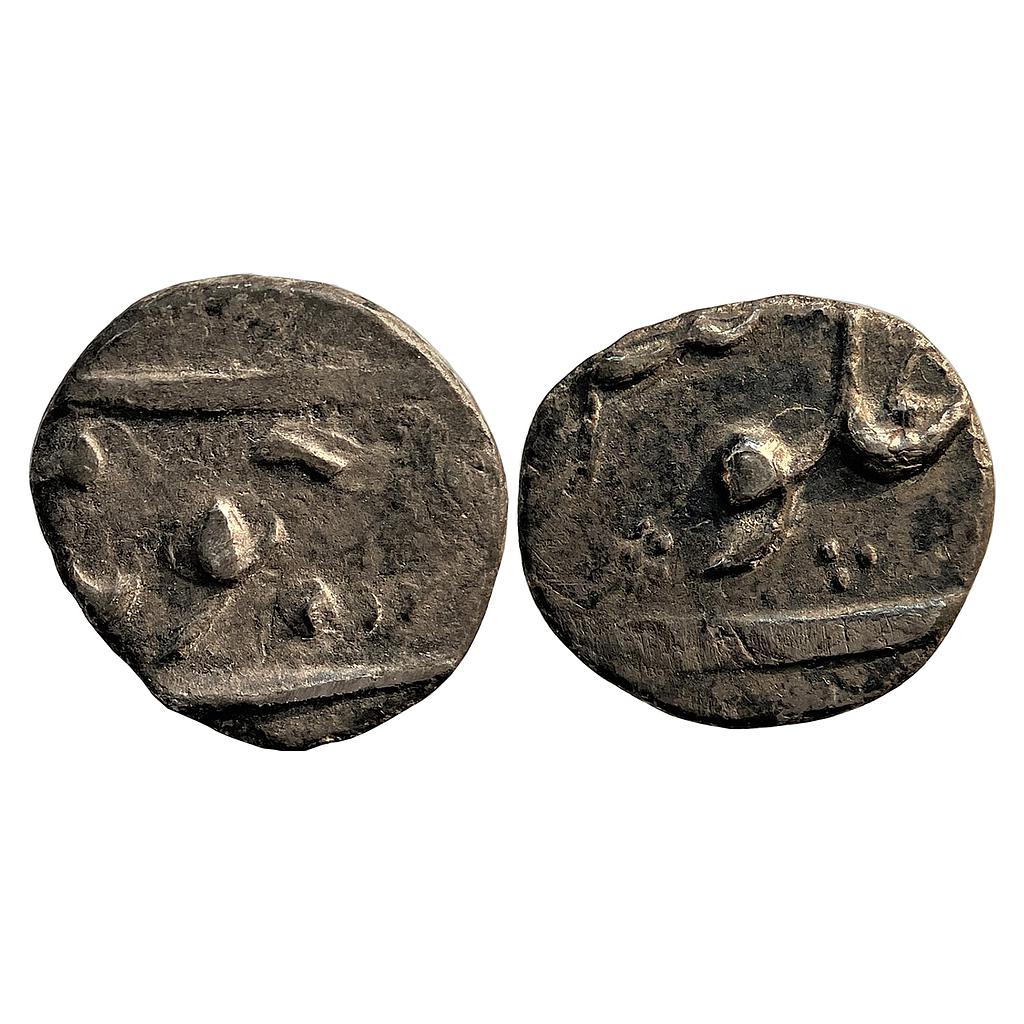 Mughal Aurangzeb Khujista Mint Silver 1/8 Rupee