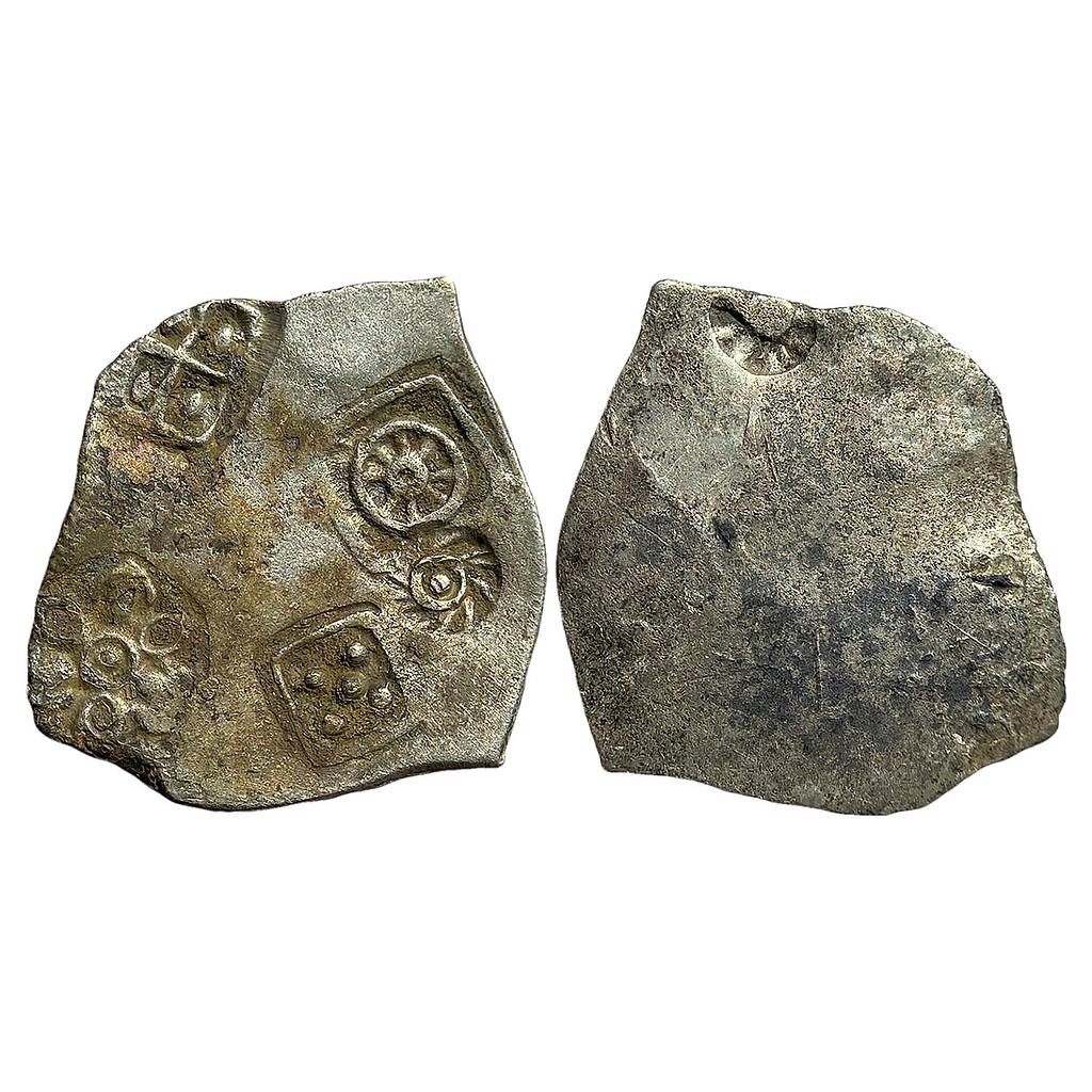 Ancient Punch Marked Coinage PMC of the lower Ganga valley Magadha Mahajanapada Series 1 Silver Karshapana