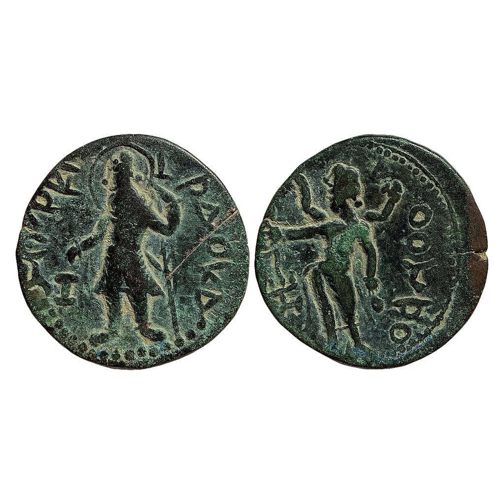 Ancient Kushanas Kanishka I  Oesho Type Bronze Tetradrachm Unit