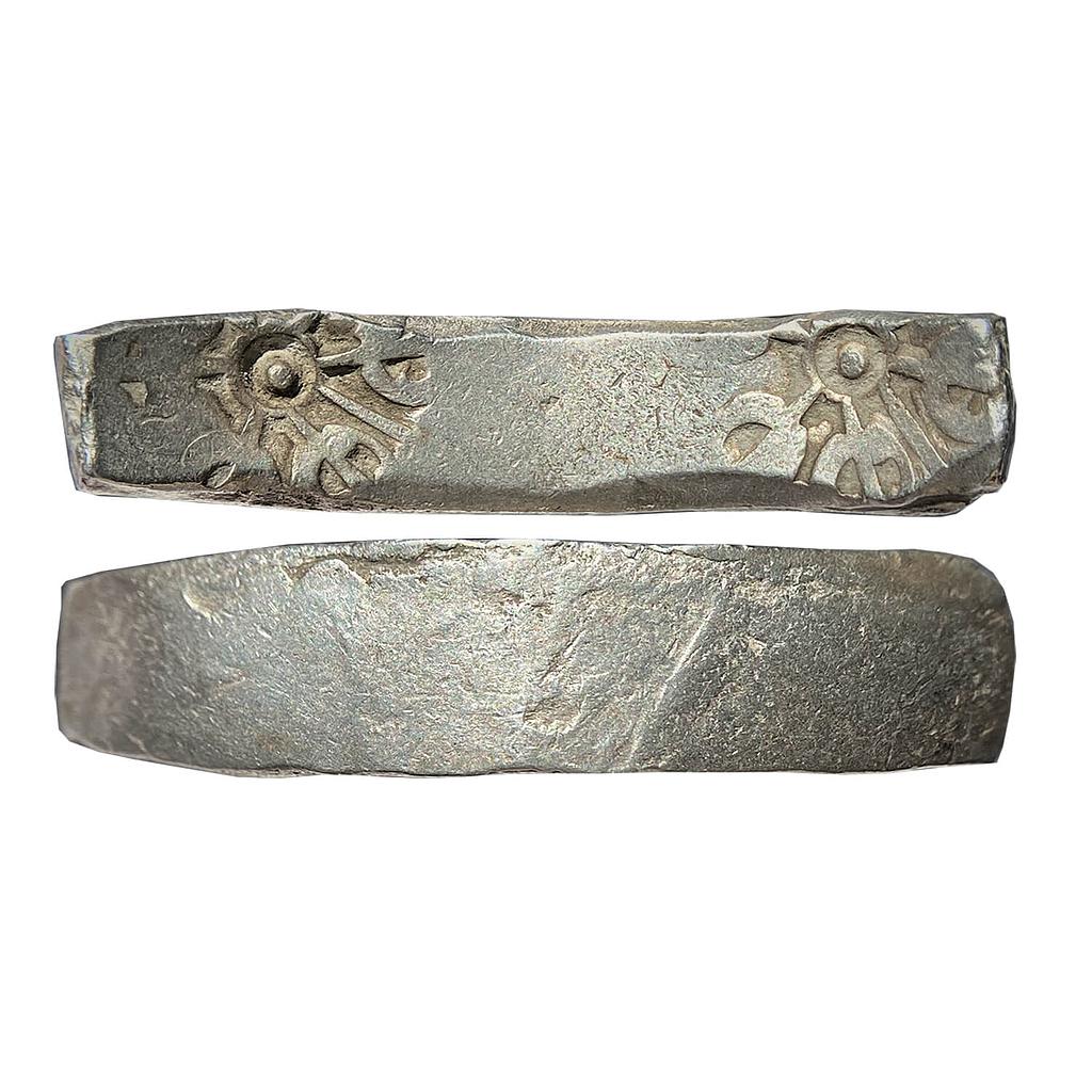 Ancient Punch Marked Coinage Gandhara Mahajanapada Bent Bar Silver 1 Shatamana