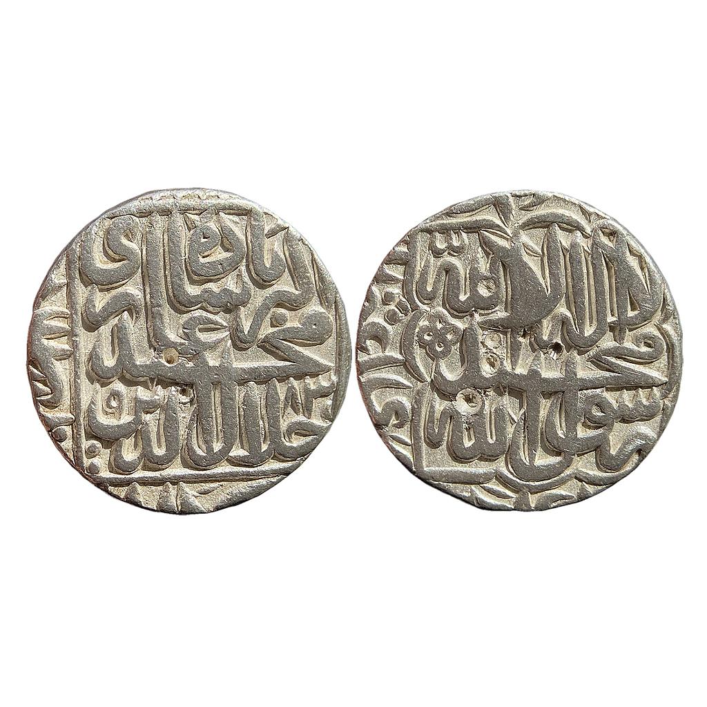 Mughal Akbar Dar al-Sultanat Lahore Mint Silver Rupee