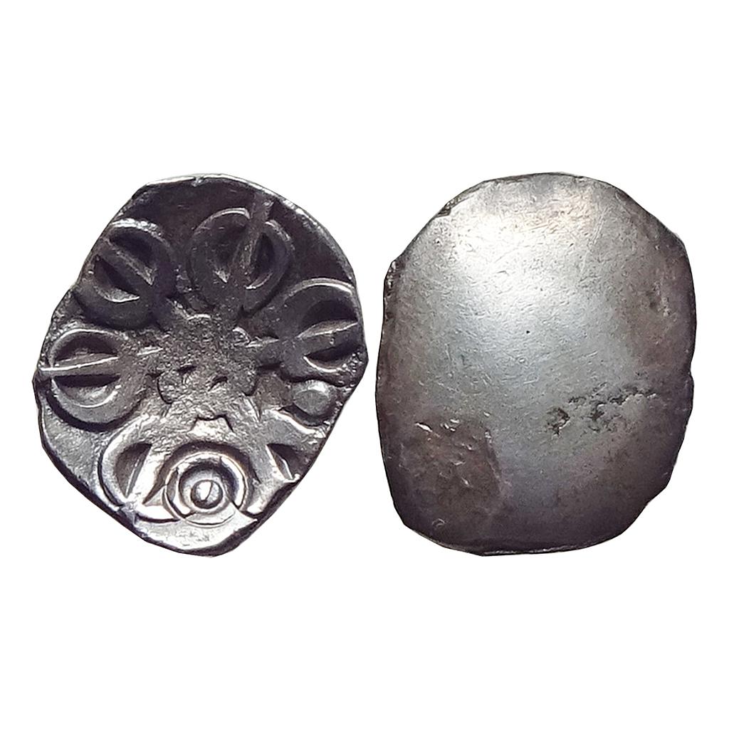 Ancient Punch Marked Coinage Gandhara Mahajanapada Silver 1/8 Shatamana