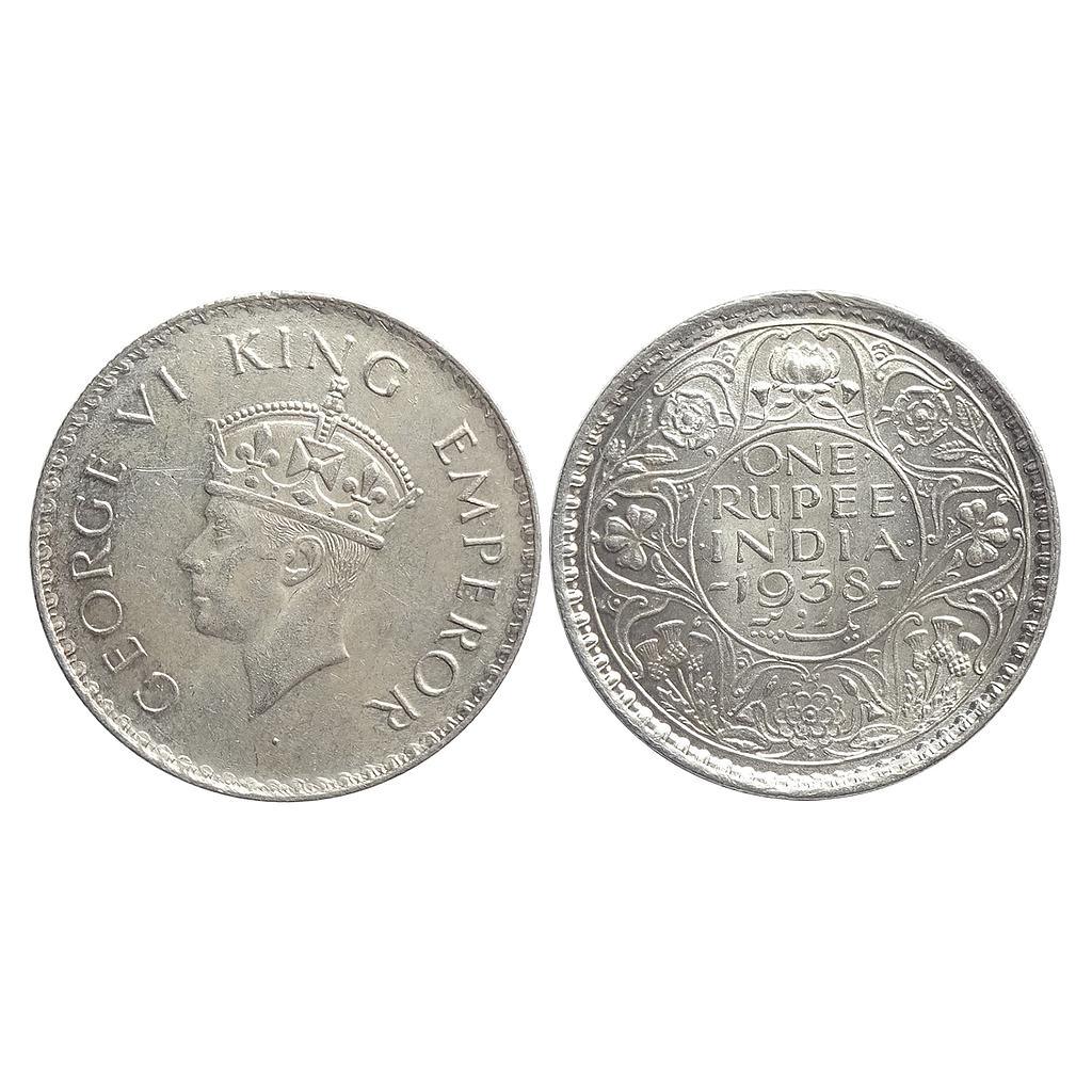 British India George VI 1938 Bombay Mint Silver Rupee