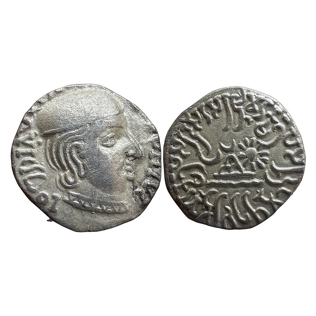 Ancient Western Kshatraps Kardamaka family Gujarat Rudrasimha I son of Rudradaman I Silver Dramma