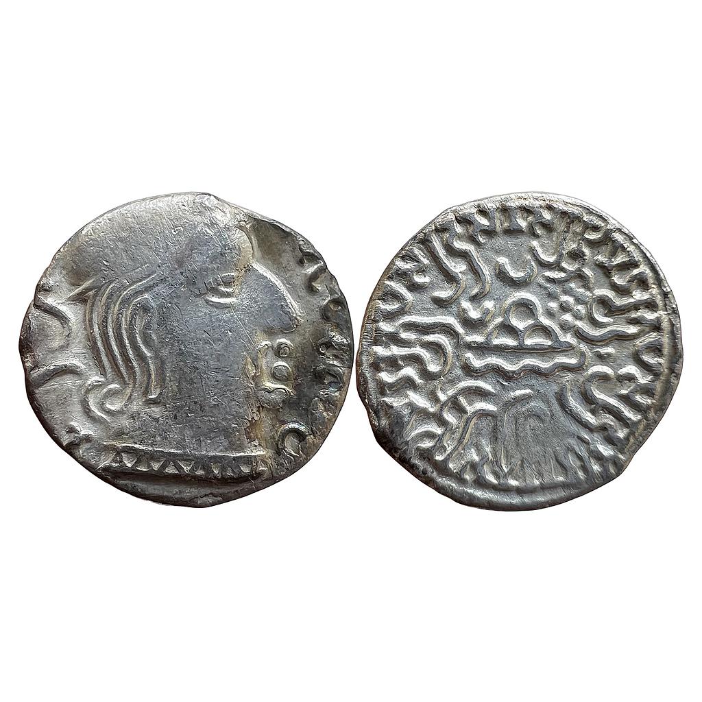 Ancient Western Kshtrapas Kardamaka dynasty Rudrasena I son of Rudrasimha I  Silver Dramma
