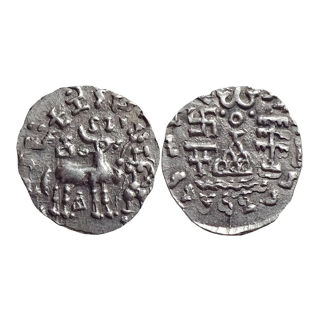 Ancient Kunindas Tribal Republic Amoghabhuti Silver Drachm