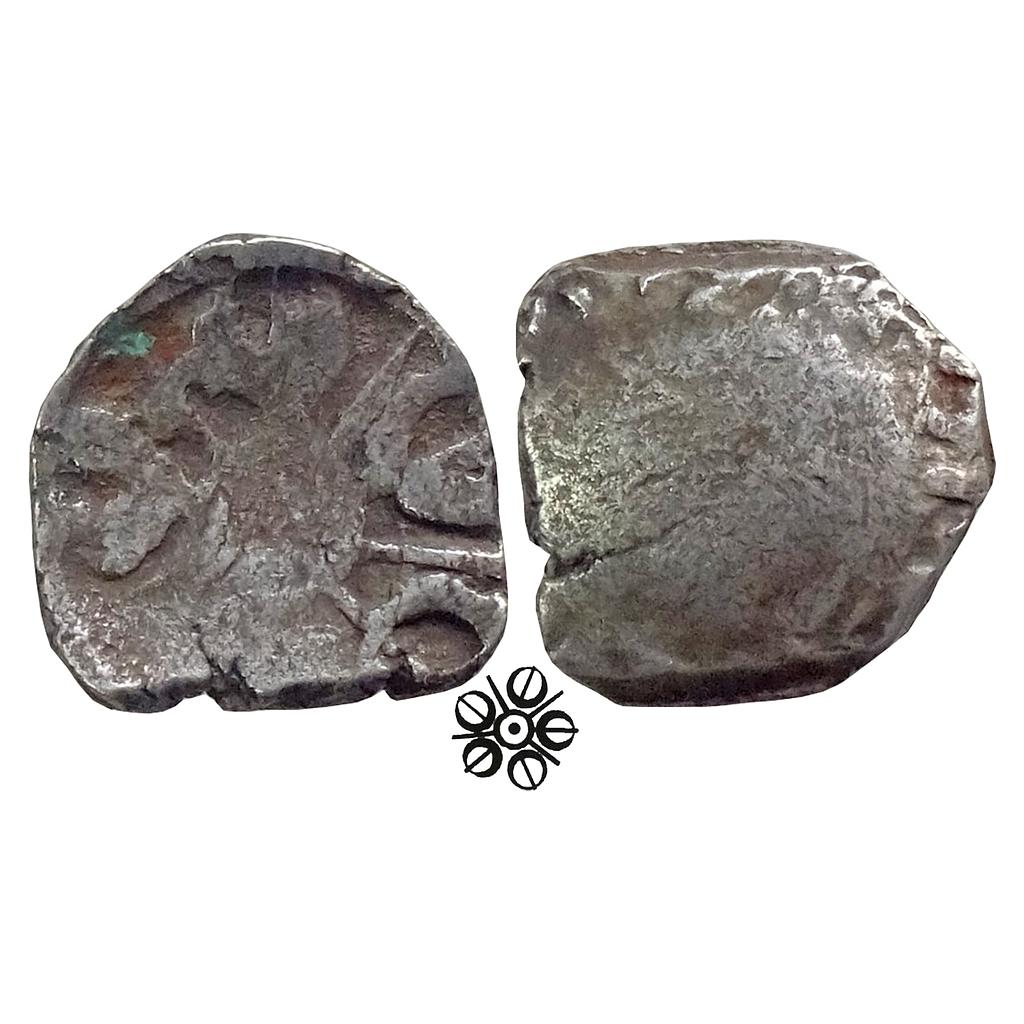 Ancient Archaic Punch Marked Coinage Attributed to Gandhara Janapada Local Swat Valley type Silver 2 Shana or 1/4 Shatamana