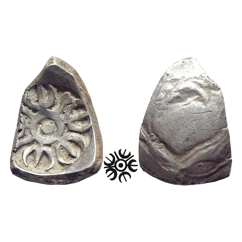 Ancient Archaic Punch Marked Coinage Attributed to Gandhara Janapada Local Swat Valley type Silver 2 Shana or 1/4 Shatamana