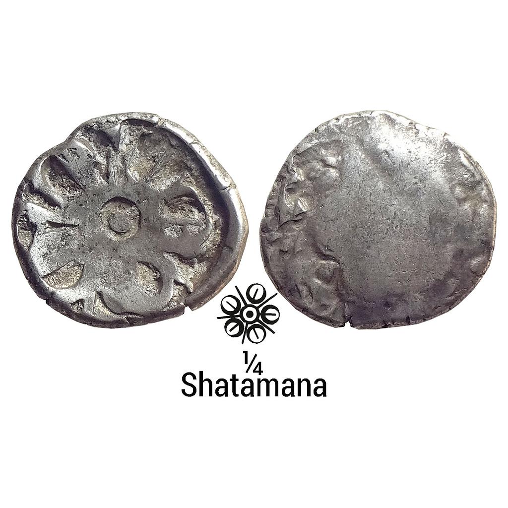 Ancient Archaic Punch Marked Coinage Attributed to Gandhara Janapada Local Swat Valley type Silver 2 Shana or 1/4 Shatamana
