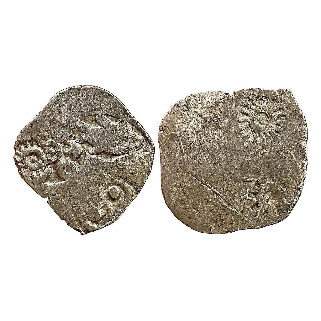 Ancient Punch Marked Coinage Magadha Mahajanapada from lower Middle Ganga Valley Series 0/1 Transitional Dumraon hoard type Silver Karshapana