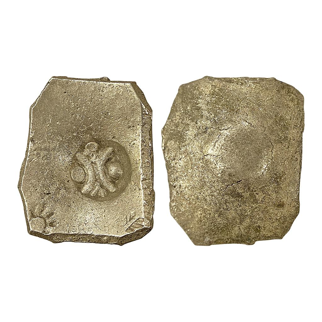 Ancient Punch Marked Coinage from Ghagra-Gandak River Valley Narhan Hoard type Usually attributed to Vrijji/Shakya Janapada Silver Double Karshapana