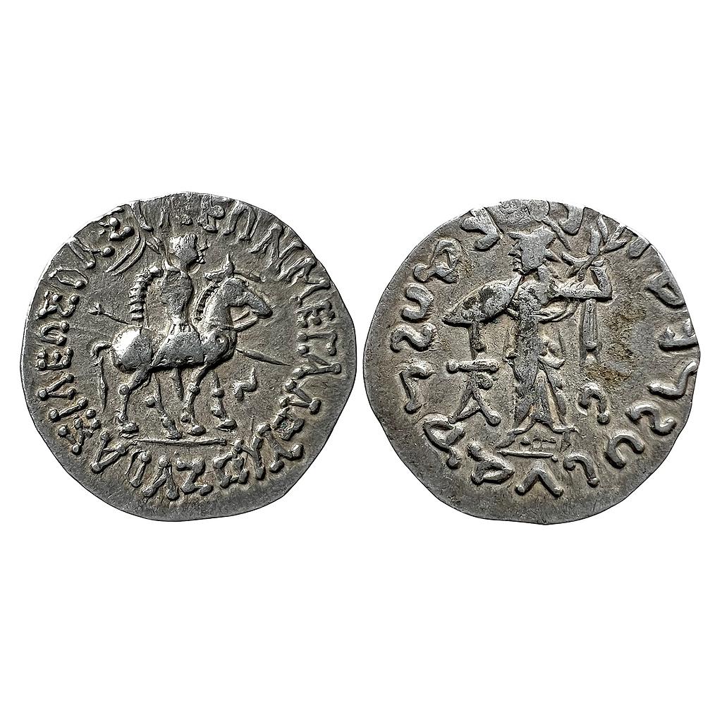 Ancient Indo-Scythians Azes Silver Tetradrachm