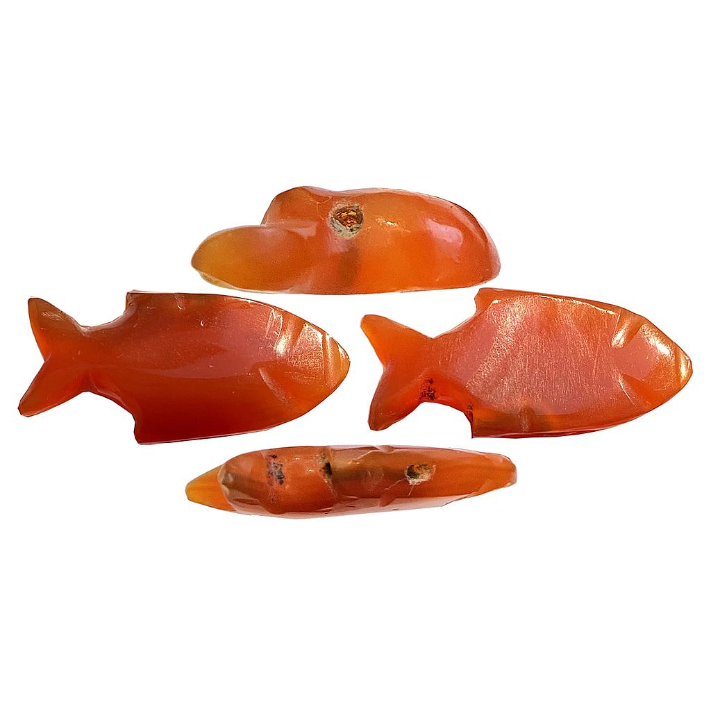 Ancient Carnelian stone in fish shape Beads Primitive Money
