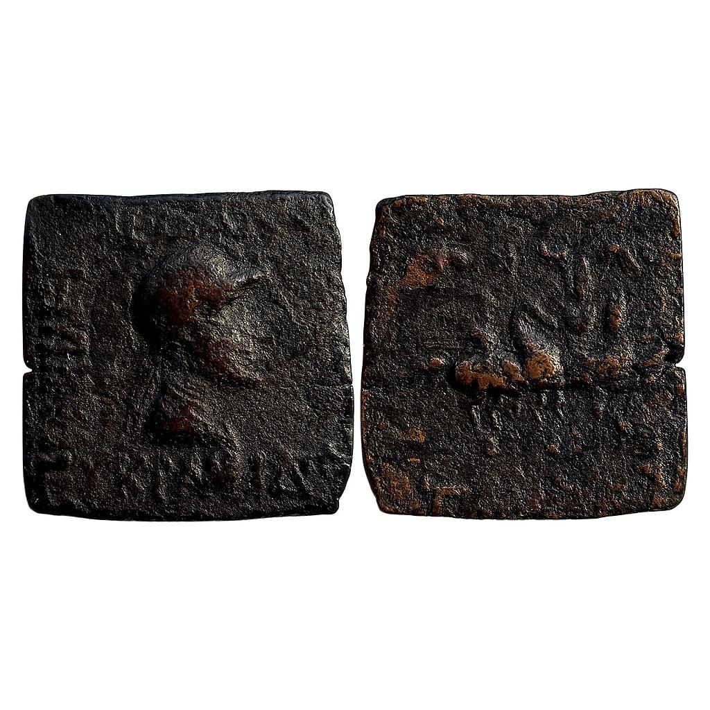 Ancient Indo-Greeks Eucratides I Bronze Quadruple