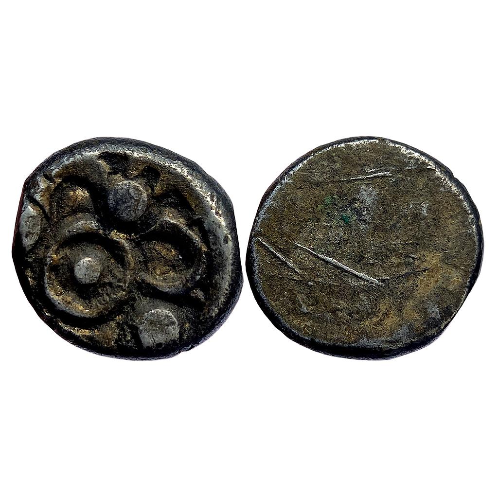 Ancient Punch Marked Coinage Panchala Mahajanapada Upper Ganga Region Silver 1/2 Vimshatika