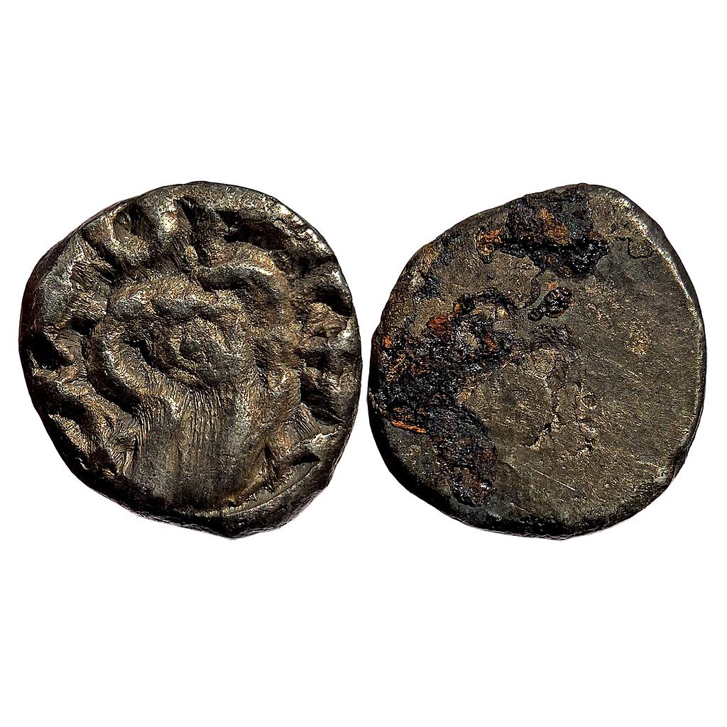 Ancient Punch Marked Coinage Panchala Mahajanapada Upper Ganga Region Silver 1/2 Vimshatika