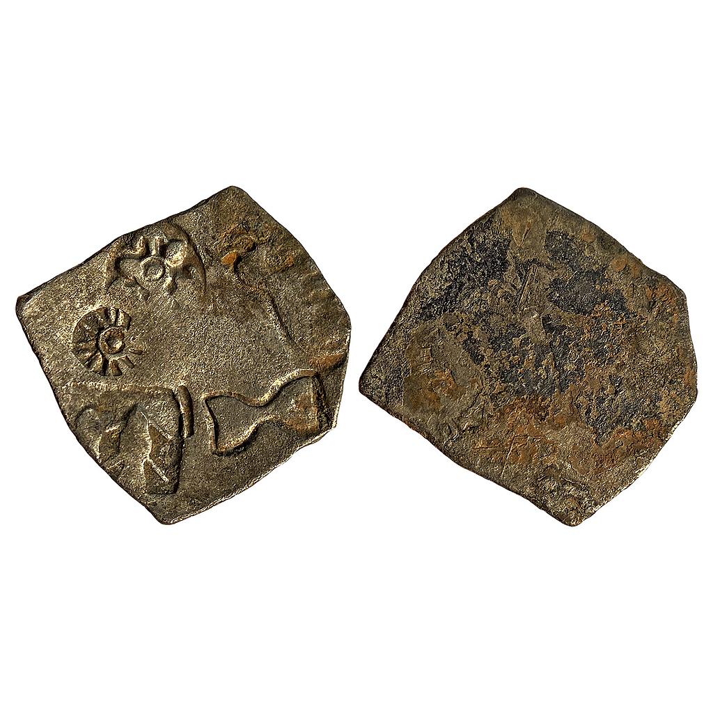 Ancient Punch Marked Coinage Magadha Mahajanapada from lower Middle Ganga Valley around the reign of Ajatashatru Series 1 Silver Karshapana