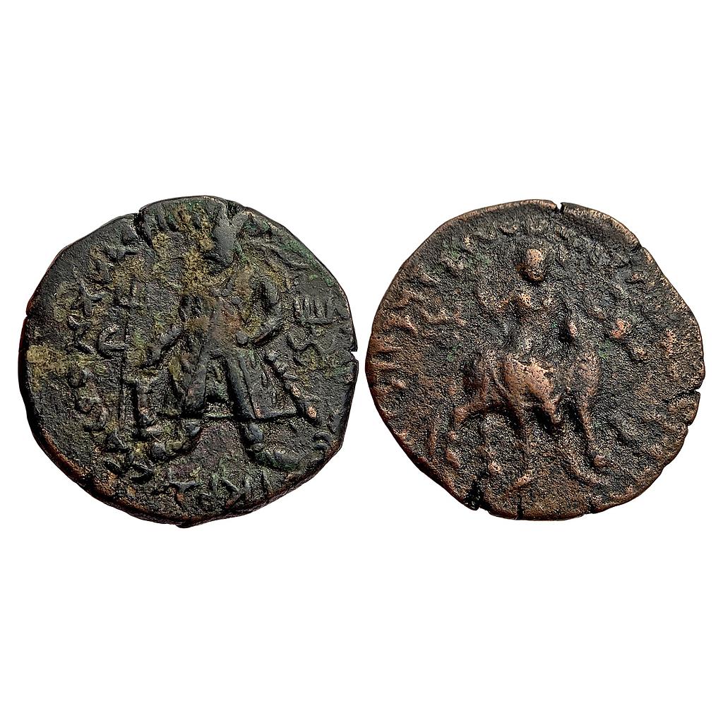 Ancient Kushans Vima Kadphises Copper Tetradrachm