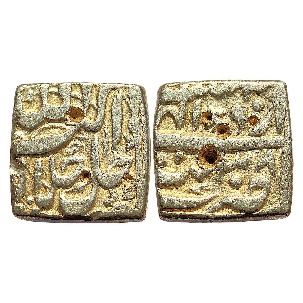 Mughal Akbar Tatta Mint Ilahi Month Ardibihist Taurus Silver Square Rupee