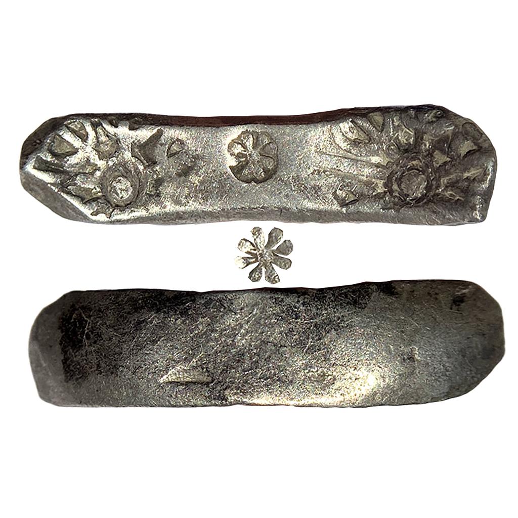 Ancient Punch Marked Coinage Gandhara Mahajanapada Bent Bar Silver 1 Shatamana