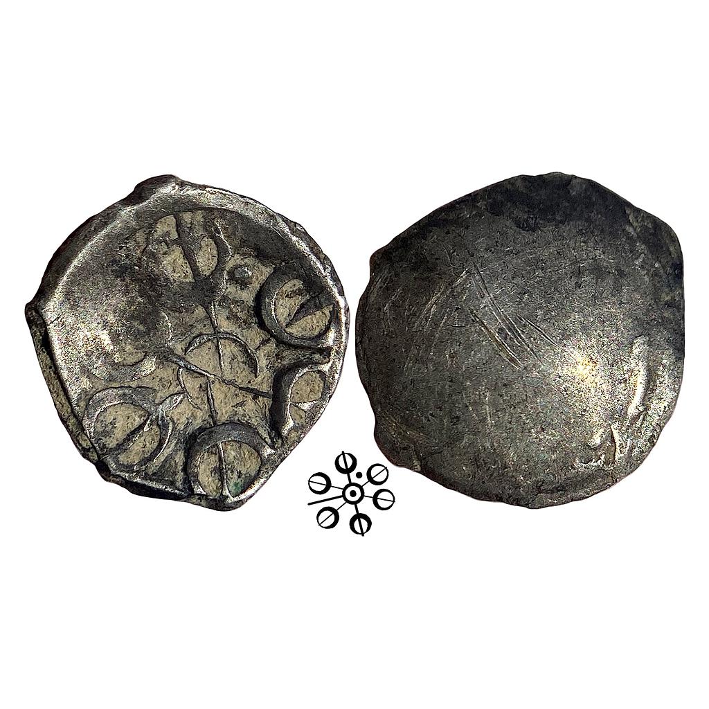 Ancient Punch Marked Coinage Gandhara Janapada Silver Shana or 1/8 Shatamana